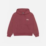 stussy basic hoodie brick