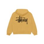 stussy basic zip hoodie black Curry