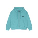 stussy basic zip hoodie ocean