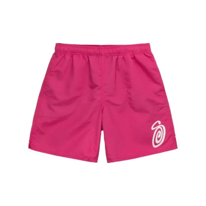 Stussy Curly S Water Short rose red