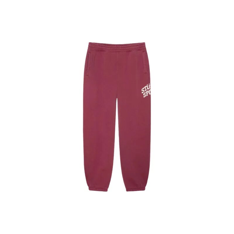 Stussy Sport Crackle Fleece Pant red brown