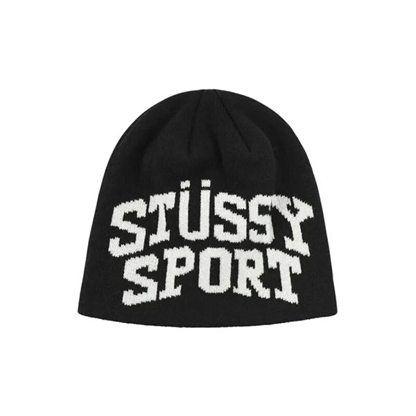 Stussy Sport Jacquard Skullcap Beanie black