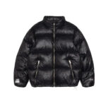 Stussy Wrinkled Nylon Down Puffer Jacket black