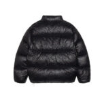 Stussy Wrinkled Nylon Down Puffer Jacket black